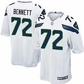 Nike Men & Women & Youth Seahawks #72 Michael Bennett White Team Color Game Jersey,baseball caps,new era cap wholesale,wholesale hats